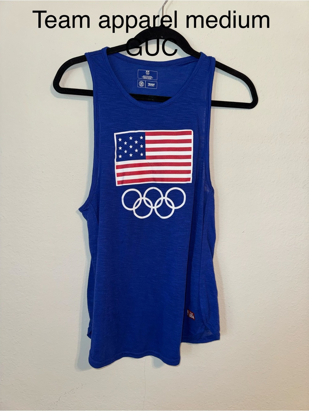 Team Apparel Blue USA Flag & Olympic Rings Women's Tank
